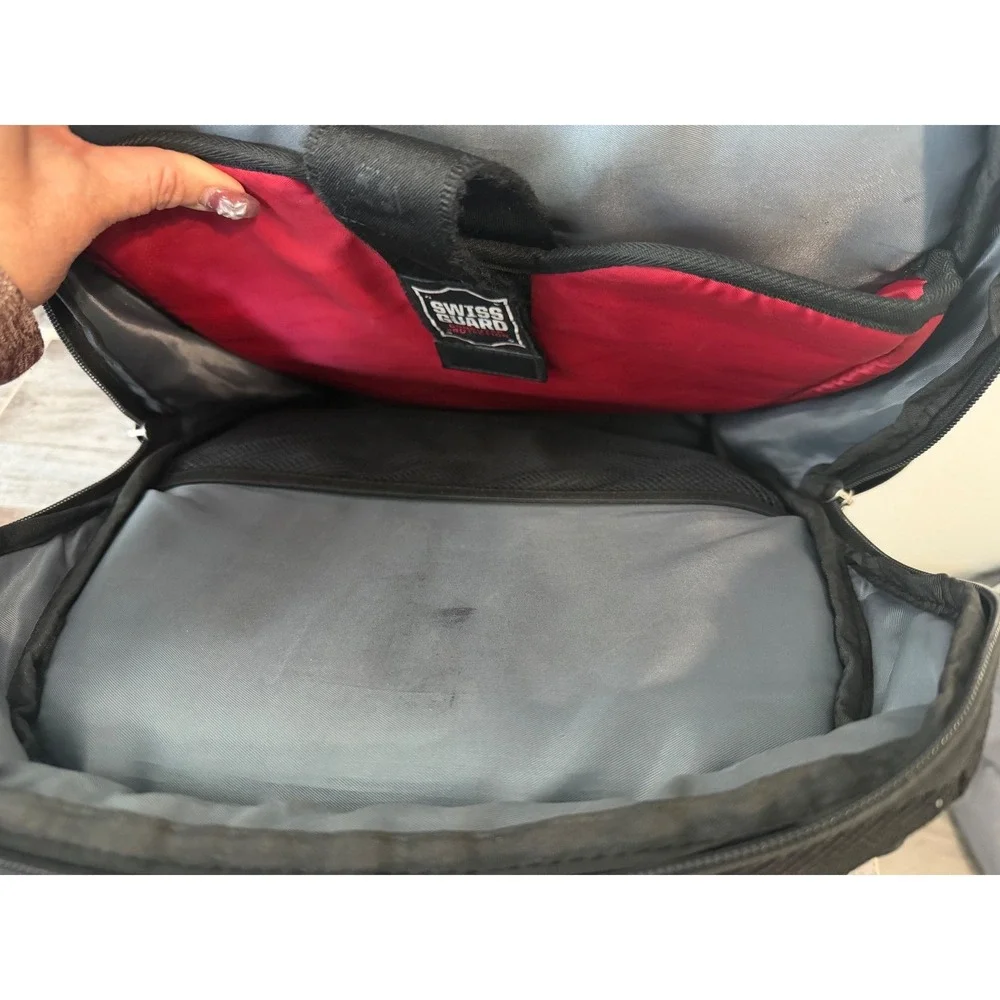 SwissGear Laptop Backpack Large Black Grey Tech Travel School Work Commuter Bag